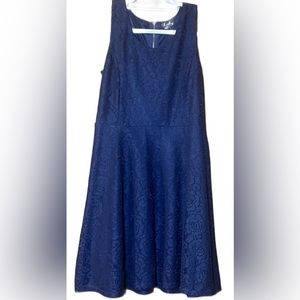 Cherokee formal lace dress, navy blue, girls size XL (14/16)
